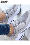 Sneakers Spring and Autumn New Lace Up Wedge Platform Shoes 2023 Outdoor Fashion Air Cushion Casual