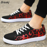 Fashion Cool Young Men Street Shoes Men Cloth Footwear Brand Mens Casual Shoes Male Canvas Shoes Black Red Blue