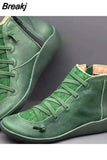 2023 Autumn Winter Retro Women Shoes Fashion Leather Ankle Boots Zapatos De Mujer Wram Botas Booties Chaussures