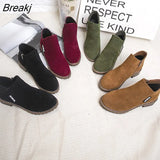 Women Boots 2022 Autumn Winter Boots Female Shoes Brand Ladies Ankle Boots Heels Shoes Woman Suede Leather