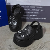 Chunky Platform Sandals 2024 Summer Women Summer Eva Thick Sole Clogs Garden Shoes Woman 2024 New Closed Toe Non-Slip