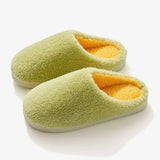 Soft Home Slippers for Women Flat Heels Faux Fur Indoor Couples Shoes 2023 Winter Comfortable Warm Cotton Slippers