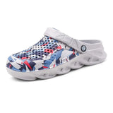 Slippers Men Beach Sandals EVA Bottom Hollow Clog Slippers Comfortable Beach Mules Shoes Men Hole