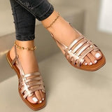 Breakj Sandals 2025 New Korean Version Of Women's Summer Fashion Weaving Beach Women's Sandals
