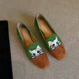 Breakj Kitten One Foot Pedal Leof Shoes Women Retro New Chinese Style Outside Wearing A Single Shoe Flat Bean Bean
