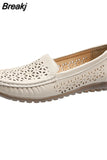 shoes women 2023 new summer breathable flat bottom hollow white soft-soled sandals shoes for