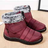 Non Slip Waterproof Snow Boots for Women Keep Warm Faux Fur Ankle Boots Woman Plus Size Winter Cotton Padded Shoes