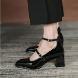 Women's Summer Footwear on Heeled Shoes for Woman 2023 Japanese Style Lolita Mary Jane Red Bride Square Toe High Heels Gothic