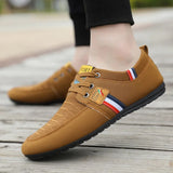 Men Casual Shoes Brand Breathable British Mens Sneakers 2023 Fashion Lace Up Soft Flats Driving Shoes all match peas
