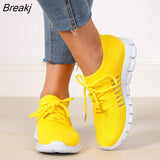 Women Sneakers Slip On Mesh Light Breathable Shoes Woman Walking Platform Comfortable Casual Fashion Female Lace Up Non Slip