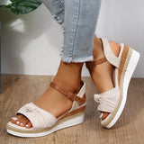 Wedge Sandals for Women Summer Peep Toe Non Slip Gladiator Shoes Woman Fashion Bowtie Platform Sandalias Mujer