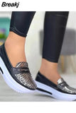 Size 43 Casual Flat Shoes of Women 2023 Fashion Round Toe Low Top Wedge Platform Sneakers Comfort Non Slip Women