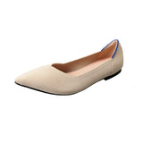 Fashion Knit Slip on Flat Shoes Women Mesh Loafers Stretch Ballet Shallow Flats Dress Shoes Moccasins Comfort Ballet