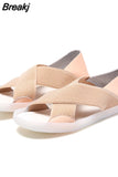 45 Sport Sandals Women's 2023 New Soft Sole Lightweight Two-Wear Casual Slippers Socofy Stretch Cloth Women's Summer