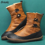 New Women Boots Winter Plush Ankle Waterproof Warm Snow Boots Platform Keep with Thicken Fur Heels Botas Mujer