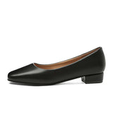 Spring New Flat Women Shoes Loafers Simple Low Heels Office Work Casual Shoes Slip on Flat Footwear Ladies Square Toe