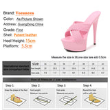 Size Platform High Heels Summer Fashion Outdoor Slippers Women Party Shoes High-Quality T-Runway Weave Sandals Mules