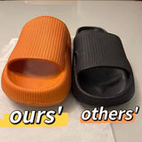 VIP Link Thick Platform Slippers Women Men Home Bathroom Soft EVA Sandals Woman 2023 Summer Non-slip Beach Flip