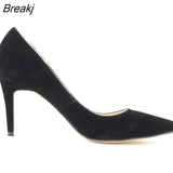 Sexy High Heels Woman Pumps 8 CM Fashion Pointed Heel Women Shoes Elegant Black Red Job Wedding Pump Plus