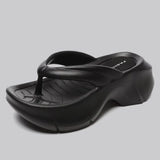 New Wedges Flip Flops for Women Summer Eva Clip Toe Thick Bottom Slippers Woman Non Slip Platform Beach Slides Shoes