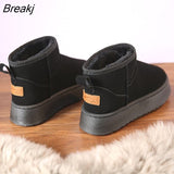 Heels Women Botas 2023 Winter Platform Short Plush Warm Snow Chelsea Boots Fashion Ankle Suede Pumps Casual