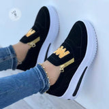 Women Casual Sneakers M Printed Side Zipper Platform Vulcanized Shoes Zapatillas Mujer Sapato Plataforma Feminino Sneakers