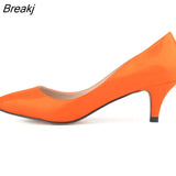Sexy Pointed Toes 5cm Low Med Kitten High Heels Women Pumps Shoes Spring Brand Design Dress Wedding Shoes Big Size