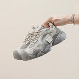 Breakj Korean Platform Platform Dad Shoes Fall 2024 New Street Photo Student Running Sneakers Increased Casual