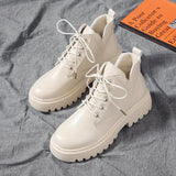 Martin Boots White 2024 New Summer Thin Retro Large Size Korean Version Handsome Locomotive Short