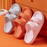 Buckle Thick Platform Slippers Women Home Soft Sole eva Cloud Slides Sandals Woman 2023 Summer Non Slip Beach Flip