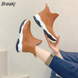 Boots for Women Platform Shoes Kitchen Garden Waterproof Work Rainboots Fashion Non-slip Thicken Rain Boots Botas De