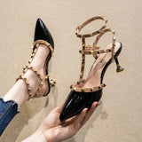 Women Fashion Slip on Office Red High Heel Shoes Lady Classic Black High Quality Office Pumps Zapatos Dama Cool Heels