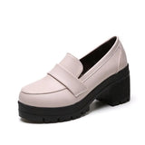 Mary Jane Small Leather Shoes Jk Shoes, A New Style College Style Thick-Heeled Retro Uniform In Spring
