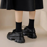 platform Women Loafers Classic Platform Chunky Heel Ladies Pumps Female Mary Jane Derby Lolita Sweet Round Toe College