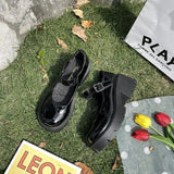 Mary Jane Small Leather Shoes For Women In Autumn 2024 Thin Cosplay Thick Soles, Thick Heels And High Heels Jk Single