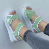 Breakj Women's Shoes New Fish Mouth Thick Bottom Flat Bottom Lady Font Beach Women Cool Slippers