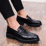 Men Leather Shoes outdoor Casual Formal Business Men's Shoes fashion Black Retro shoes Slip-On Mens Loafers Zapatos