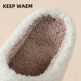 2023 New Cartoon Graphic Warm Indoor Slippers Women Cute Soft Sole Winter Shoes for Home Anti-Slip Thick Plush