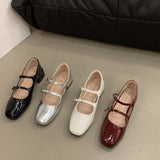 Red Mary Jane Shoes For Women's Shoes 2023 New Summer French Evening Black Spring And Autumn Single
