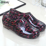 Shoes Women's Rain Boots Water Boots Short Kitchen Non-slip Water Shoes Work Shoes Rubber Shoe Cover Womens Boots