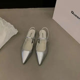 Sandals Woman Leather Suit Female Beige Shoes Lady 2024 Ankle Strap Shallow Mouth Cross Summer Heels Low-heeled Black New