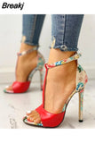 Women's High Heels New Open Toe Buckle Fashion Women's Single Shoes Sandals Women Shoes for
