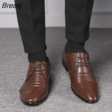 Shoes Men 2023 Autumn Men Shoes Low-top Solid Wedding Shoes Color Fashion Oxford Pointed Office