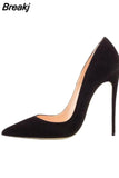 Women Pumps for Wedding Shoes Pointed Toe Sexy High Heels Shoes 12 cm 10 cm Stilettos Red Black plus size 33-45 RM001