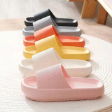VIP Link Thick Platform Slippers Women Men Home Bathroom Soft EVA Sandals Woman 2023 Summer Non-slip Beach Flip