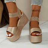 Breakj Sandals Women 2025 Summer Fashion Thick-Soled Loose Cake With 9 Cm Word With Large Women's