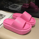 EVA Thick Sole Slippers for Women Summer 2024 Fashion Home Platform Slippers Woman Open Toe Non Slip Beach Slides