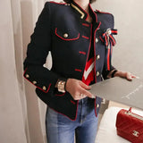 Elegant Office Women Jacket Chic Temperament Formal Vintage Single Breasted Slim Coat Suit Outerwear Blazer Spring