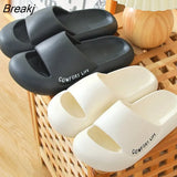Thick Platform Slippers Women Men Non-slip EVA Soft Waterproof Sandals Bathroom Indoor Leisure Shoes for Women Summer