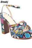 Platform Chunky Heels Sandals 2023 Brand New Spring Summer Fashion Ankle Strap comfy Walking Office Lady Woman